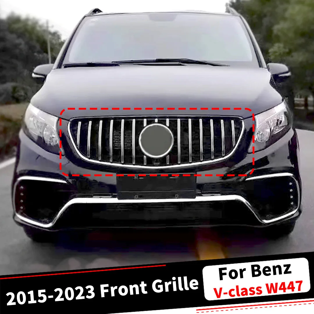 

GT Diamond Style Upgrade Front Grille Radiator Grill Inlet Mesh For Mercedes W447 Benz V Class 2015-2023 Styling Tuning Kit
