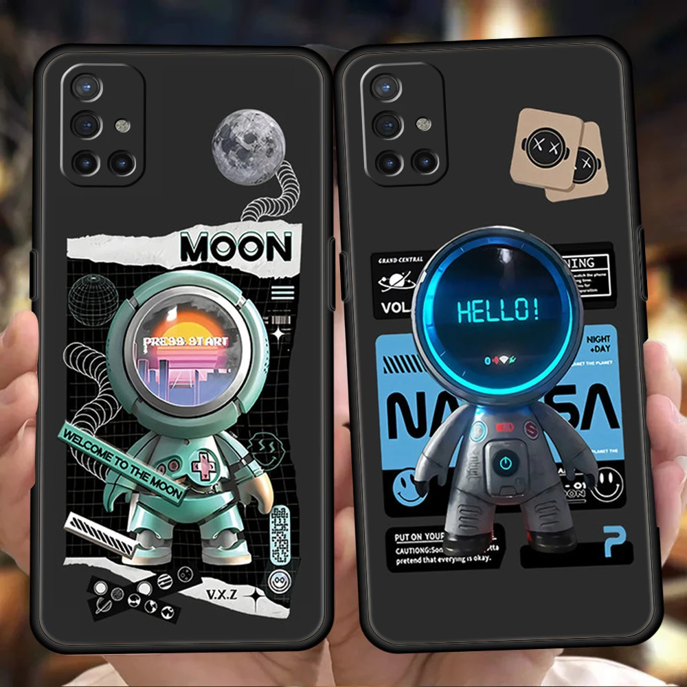 Astronaut-Themed Silicone Phone Case Cover in Stylish Design