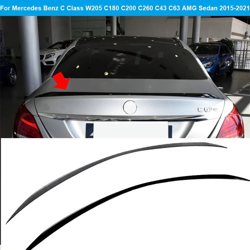 

For Mercedes Benz C Class W205 C180 C200 C260 C43 C63 AMG Sedan 2015-2021 Car Rear Trunk Spoiler Tail Wing Tailgate Lid Flap