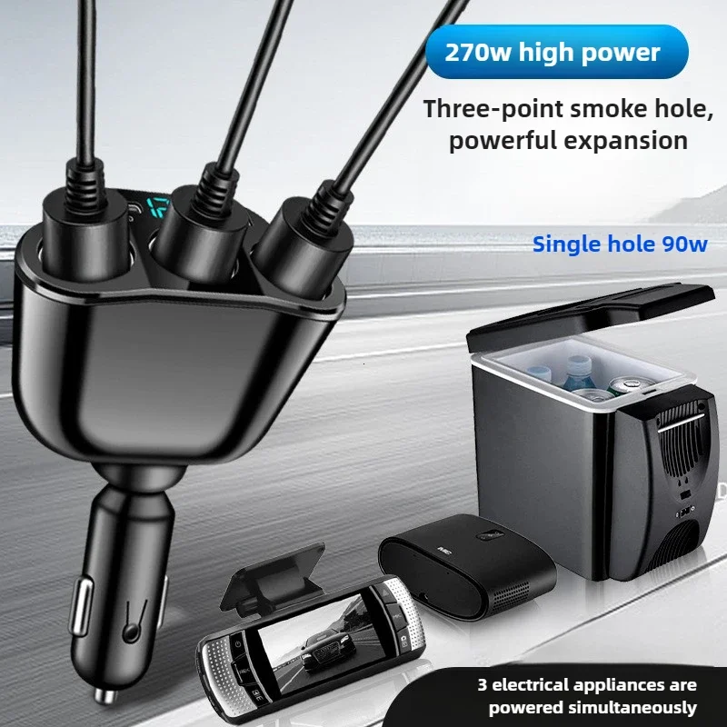 차량용 충전기 5포트 336W 시거잭 어댑터 PD USB 66W 초고속 충전 휴대폰 충전 소켓 12-24V 범용 69562444