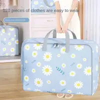 Daisy Quilt Storage Bag Foldable Household Clothes Organizer Closet Organizer Storage Containers Storage Box with Handles 2