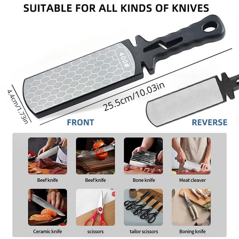 5 In1 Knife Sharpener Diamond Bars 400/1000 Multi-Tool Kitchen Knives Tungsten Steel Ceramic Grinding Double-Sided Whetstone Kitchen