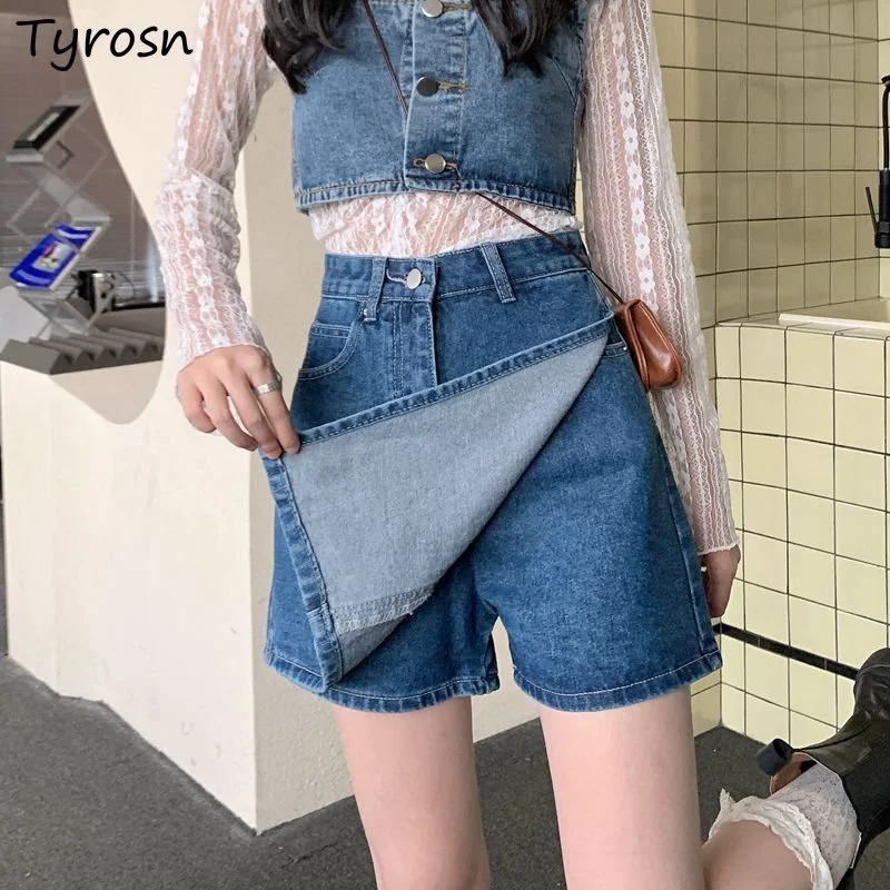 

Shorts Women Denim S-5XL Daily Summer A-line All-match Students Korean Style Simple Design Leisure Fashion Personality Retro New