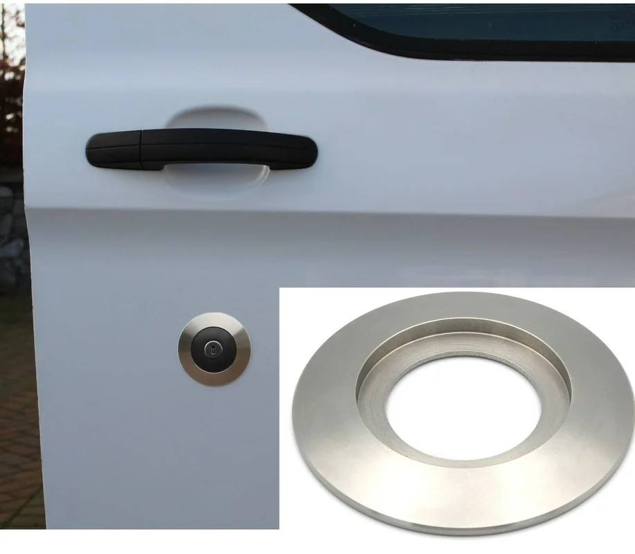 Car Lock Protector Door Lock Security Bezel Ring Security Surround Upgrade Replacement For Ford Transit Custom 2012‑2021