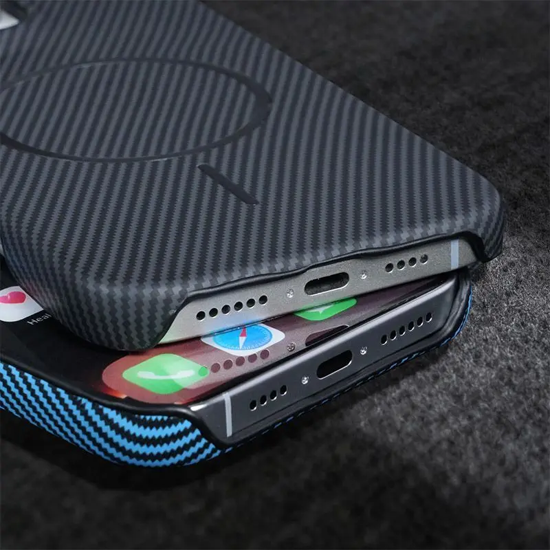 Carbon Fibre MagSafe Protective Back Cover Case - Hard PC Shell