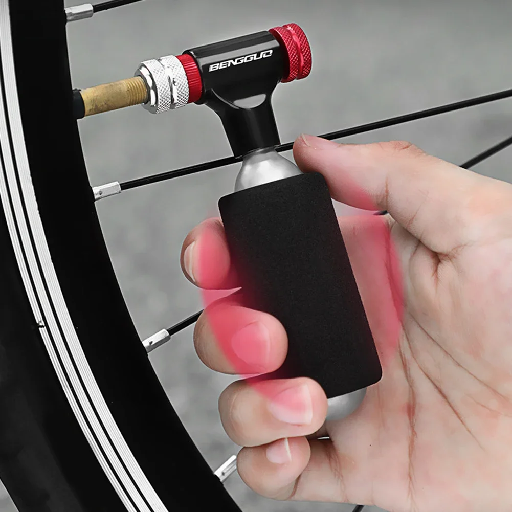 CO2 Bicycle Tire Inflator CO2 Bicycle Pump Schrader & Presta CO2 Pumps Inflator Head Mini Bike CO2 Injector Cycling Accessories