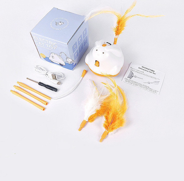 Sensor Cat Toys Interactive Automatic Electronic Feather Toys LED Light USB Rechargeable Indoor Balls Kitten Toys for Pets