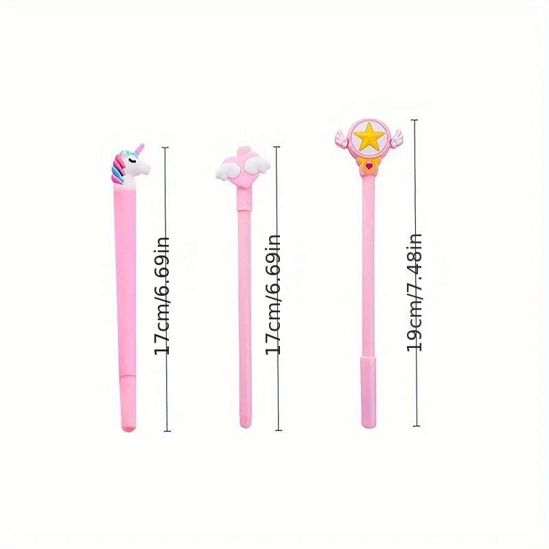 50 Creative Cute Cartoon Neutral Pen Black 0.5 Needle Water Pen Student Stationery Award Pen (Random Style) 2