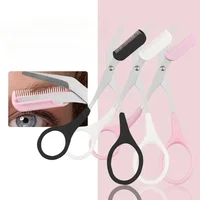 Eyebrow Trimmer Safe Makeup Scissors Eyebrow Trimmer Stainless Steel Comb Style Eyebrow Scissors Shaver Trimmer Makeup 2
