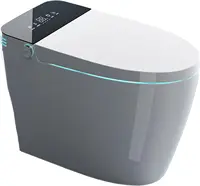 Smart Toilet,Bidet Toilet for Bathrooms,Tankless Toilet Walk Away Automatic Powerful Flush, Heated Bidet Seat with Instant Warm 1