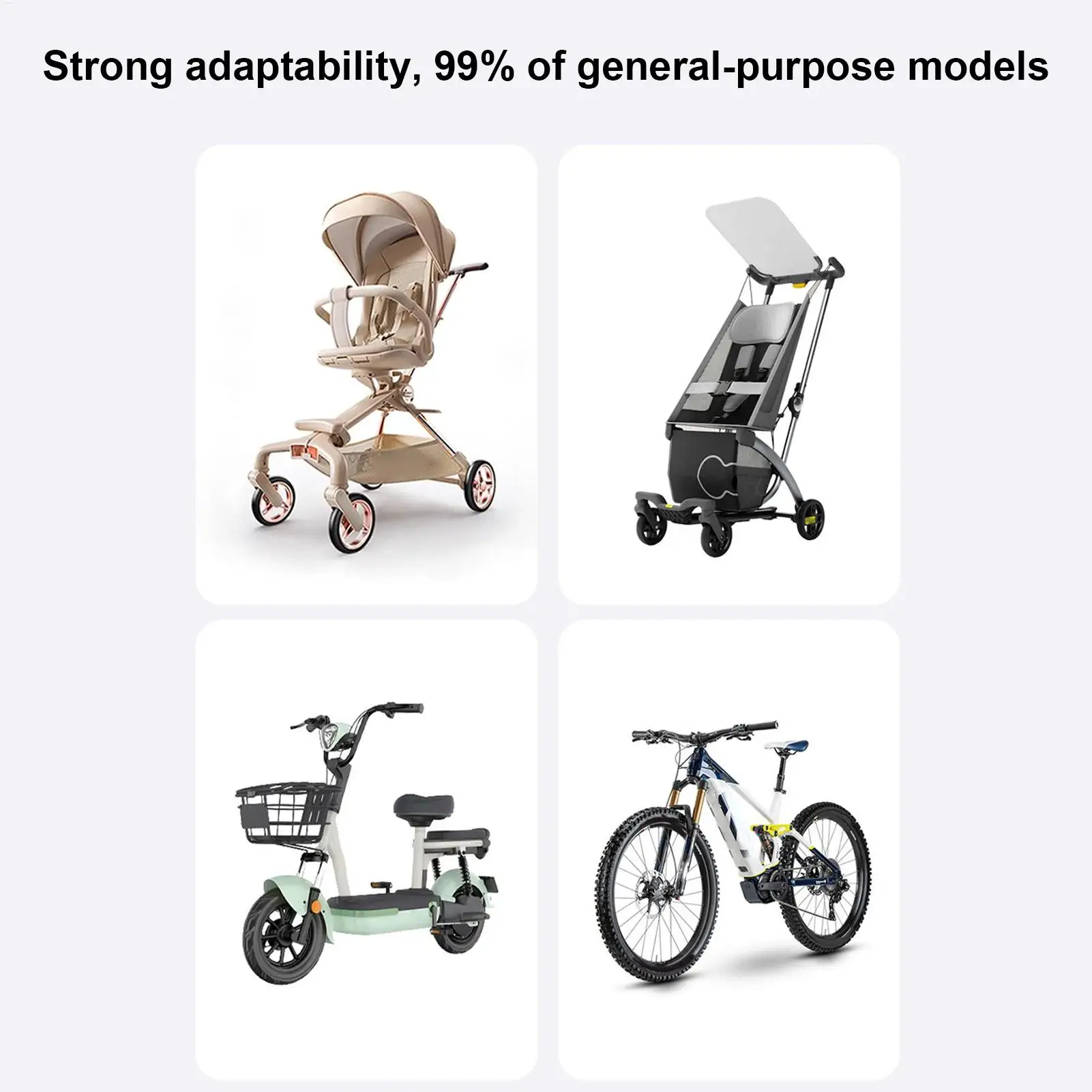 Electric Scooter Phone Holder Electric Scooter Stroller Phone Clamp Smartphone Push Cart Handlebar Rack For Work Exercise Bikes