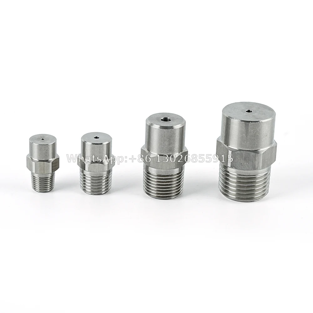 Stainless Steel Universal Linear Nozzle 0 Degree Liquid Column Flow Tip High Pressure Cleaning Cutting Cone Nozzle 1/8" 1/4" 3/8 2