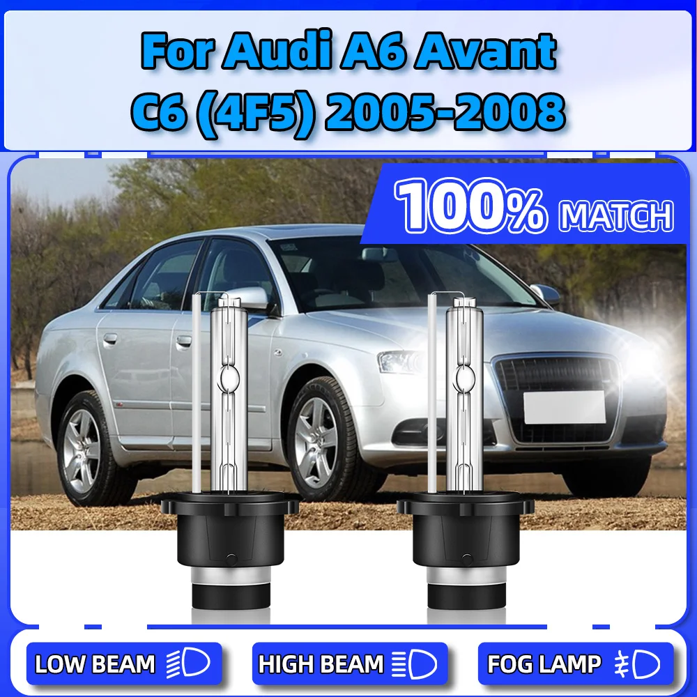 

Auto HID Xenon Headlight Bulbs 35W Car Lamps 12V Plug And Play Xenon Headlamps For Audi A6 Avant C6 (4F5) 2005 2006 2007 2008