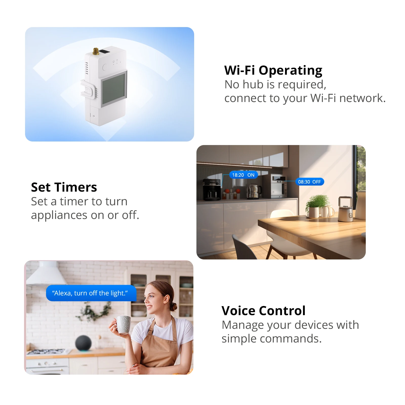 SONOFF POWCT 100A Max WiFi POW Ring Smart Power Meter Split CT Sensor ESP32Chip Energy Monitor Smart Life über Alexa Google IFTTT – Detail 9