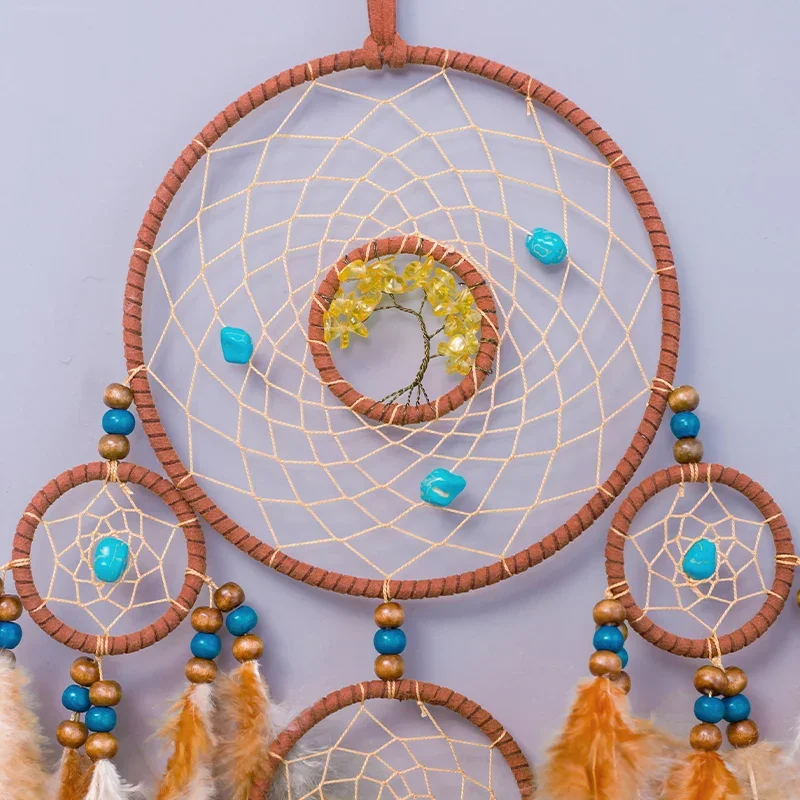 ★人気★【LAMODECHIEF】★21SS DREAM CATCHER LONG SIEEVE.S★ Scandinavian Tree Of Life Dreamcatcher - 5 Ring Macrame Wall