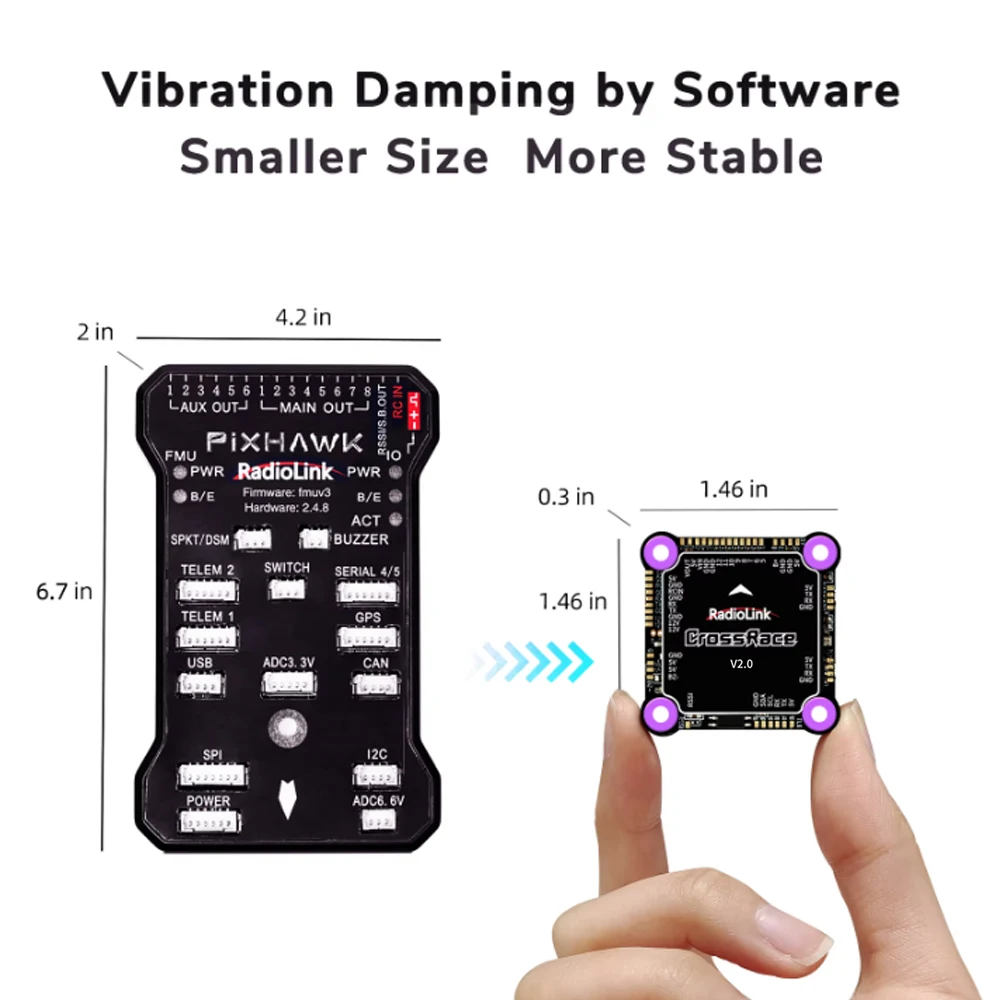 Radiolink CrossRace Flight Controller APM OSD Integrated for DJI