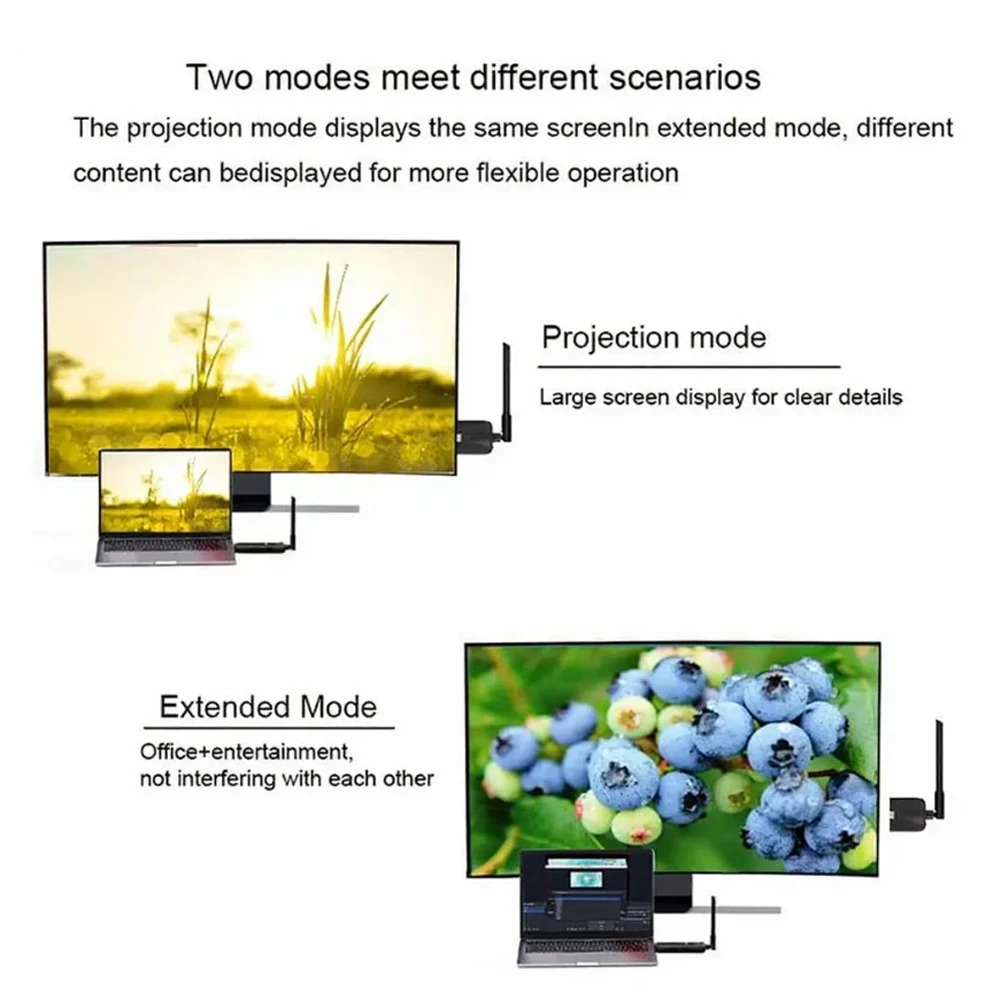 50m Wireless Transceiver HDMI-Compatible Video Transmitter Receiver 1TX To 4RX Share Screen Mirror Extender HD TV Stick Adapter