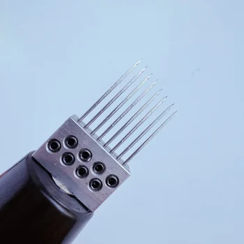 Otto aghi Strumenti per aghi per iniezione multipli per capelli per toupet, creazione e riparazione della testa di allenamento