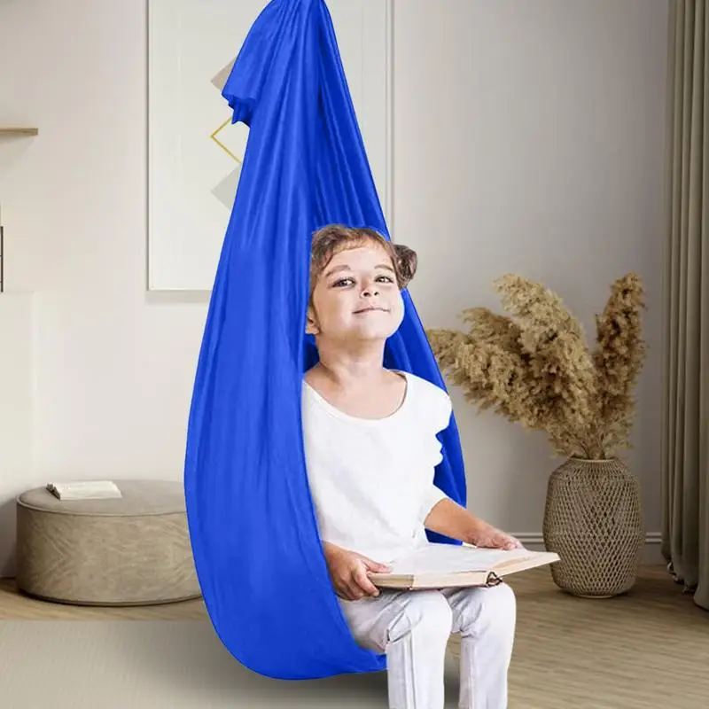 Kids Hammock Swing Portable Swing Hammock Chair Elastic Sensory Camping Yoga Hammock Swing For Kids Adults Indoor Outdoor Toys 2