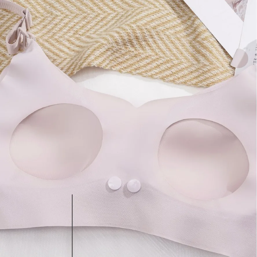 Summer Smooth Nursing Bra Front-Open, Seamless, Wire-Free, Ice Silk Bra with Push-up Effect 6