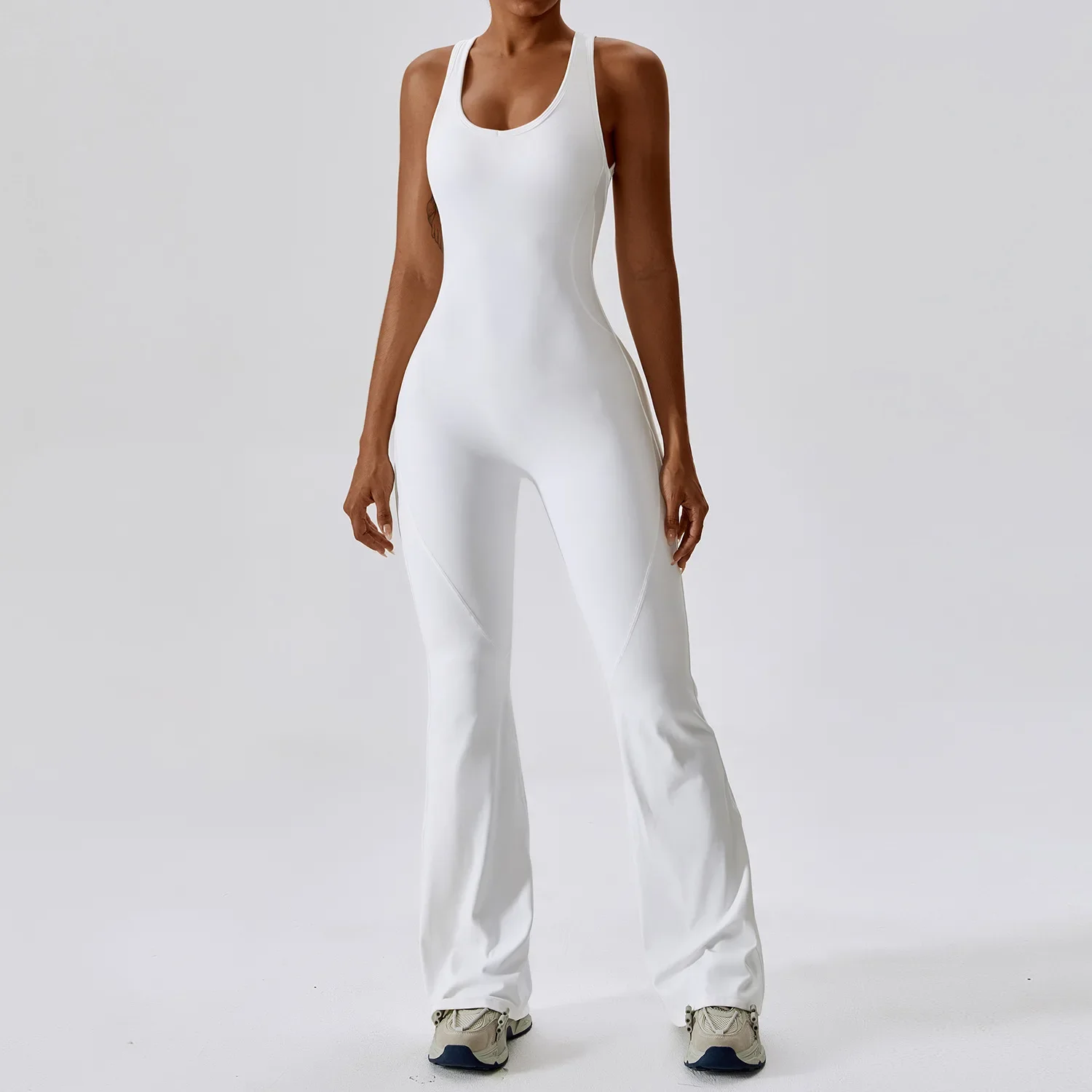 Quick drying tight fitting dance sports fitness wear hip lifting abdominal tightening, micro pulling jumpsuits for women