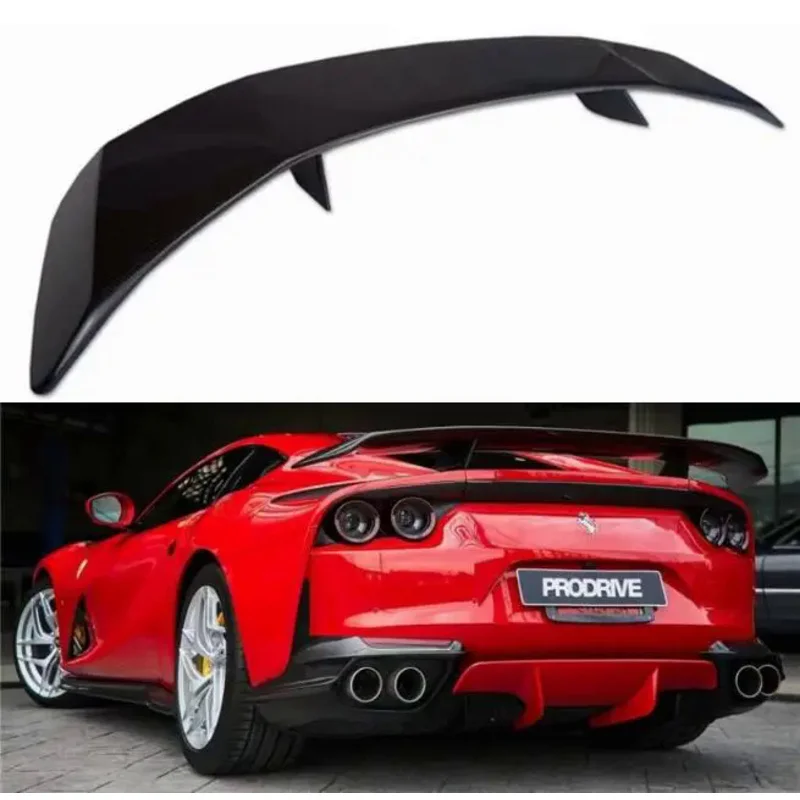

Real Dry Carbon Fiber Car Rear Wing Trunk Lip Spoiler For Ferrari 812 Superfast GTS 2017 2018 2019 2020 2021 2022