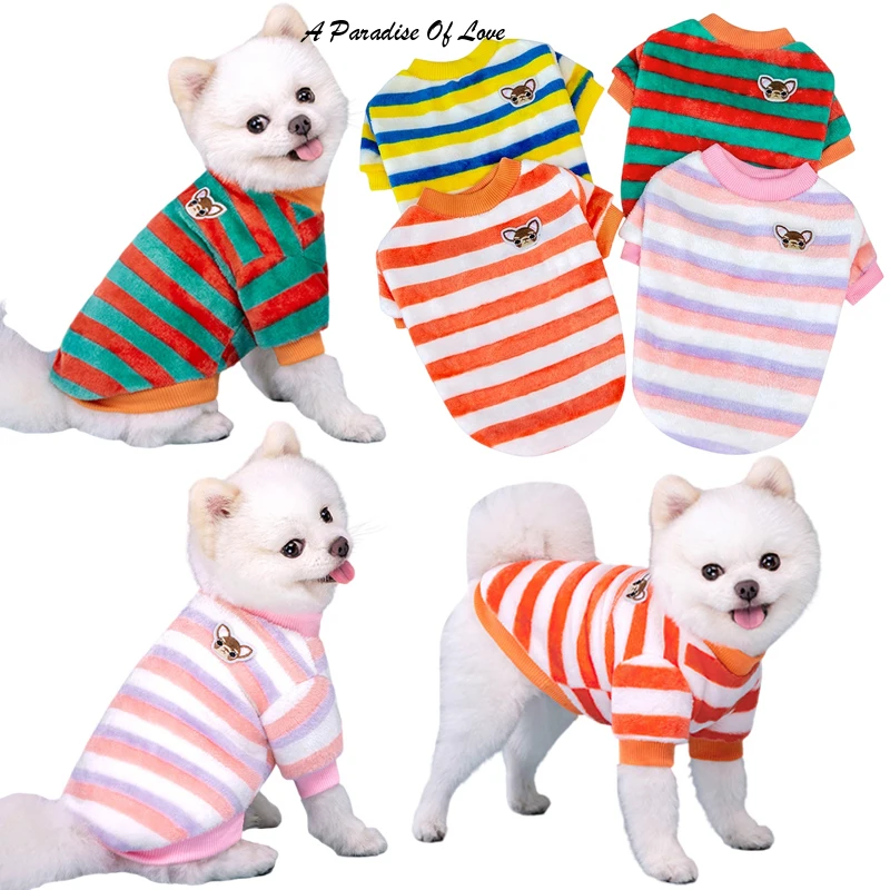 

Rainbow Warm Vest Shirt Fleece Pet Dog Clothes For Clothing Pets Dogs Cat Tshirt Outfit Apparel Coats