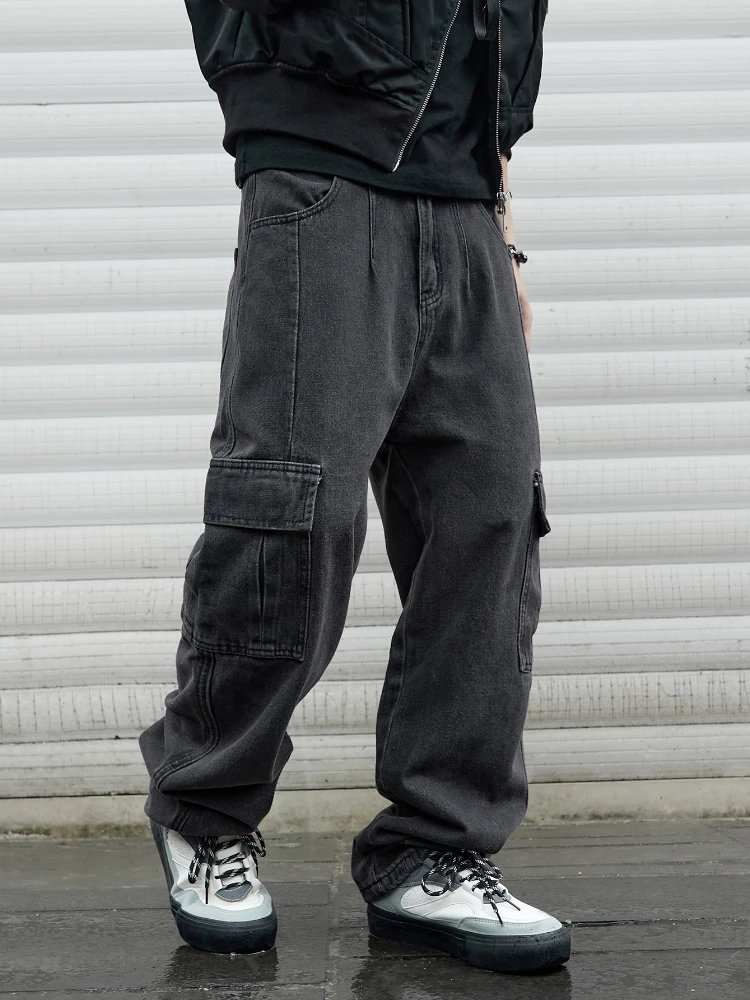 Y2k New Baggy Jeans Male Hip Hop Harajuku Trousers Wide Leg Denim Pants Men's Jeans Streetwear Korean Oversize Cargo Pants 1