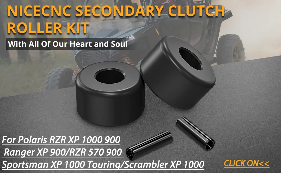 NICECNC vordere Stoßdämpferbuchsen-Hülsen-Kit für Polaris Ranger 500 700 800 900 1000 Pro XD Brutus HD UTV vordere obere und untere Buchsen – Detail 1