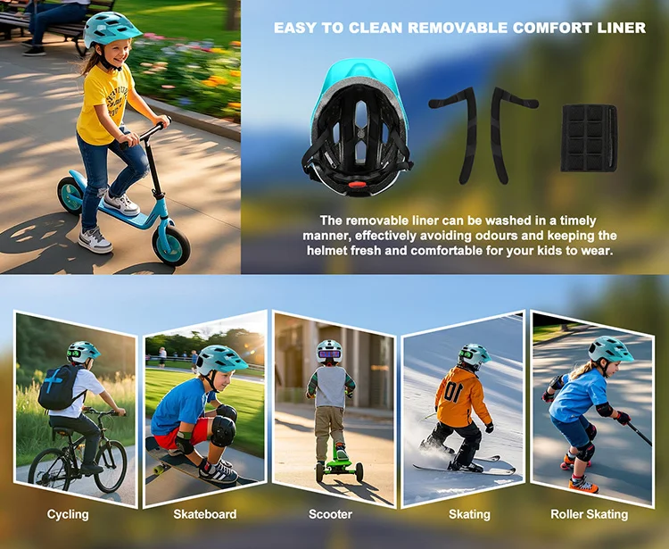 Description Picture 6 of itemNEW LED Ground-breaking Kids Balance Bike Helmet Child's Whirlwinds Cycling Bicycle Safety Helmet Road Bike Cycling Helmet