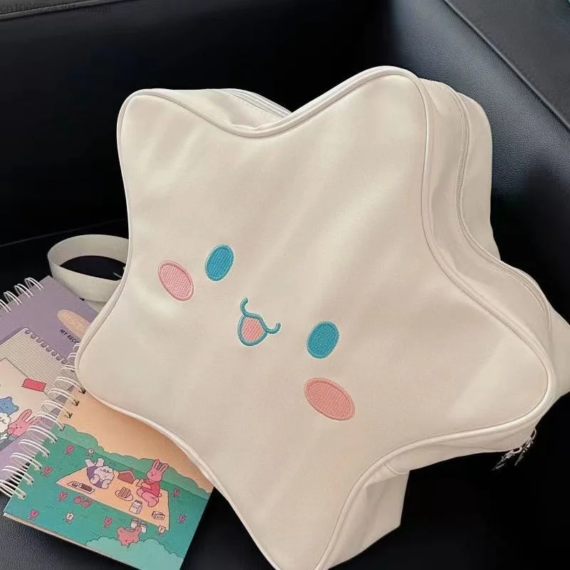 Sanrio Cinnamoroll Cute Anime Star Backpack Girl Y2k Kawaii Aesthetic Organizer Shool Bag Yk2 Travel Fashion New Backpack Female