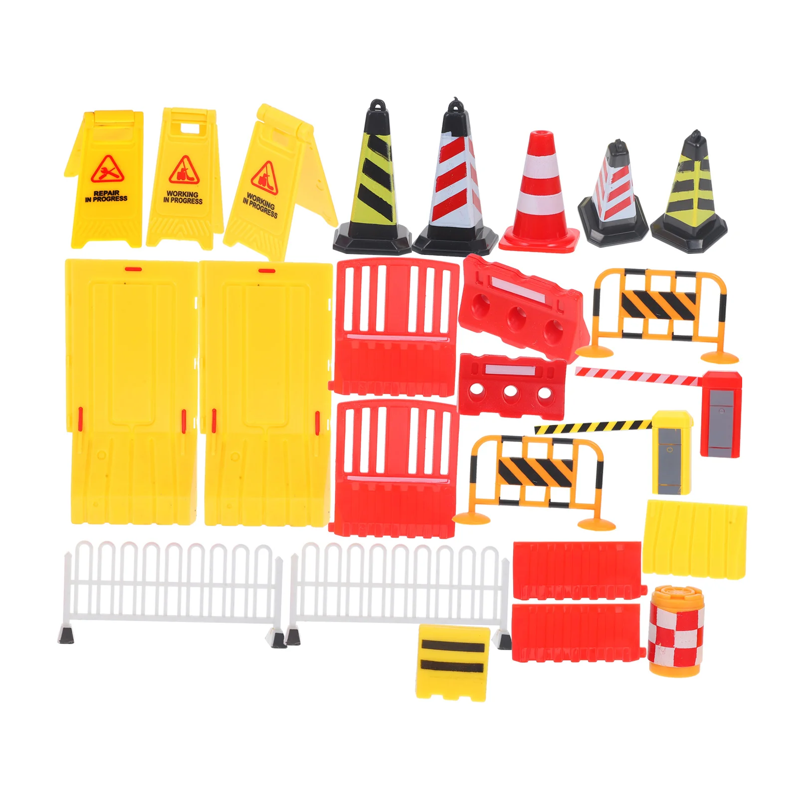 

Simulated Traffic Barricades Signs Simulation Layout Toy Fence Miniature Barrier Road Block Model Abs Child