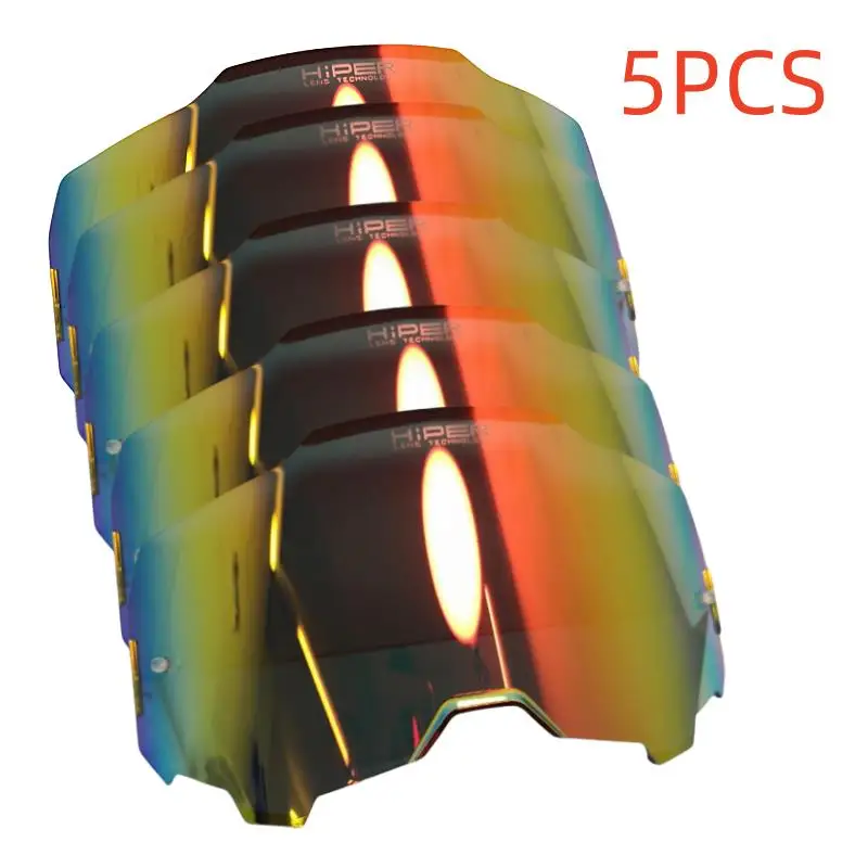 Enhanced Motorcycle Goggle Replacement Lenses - 5 HiPER Mirror Colors for Dirt Bike, Motocross & Cycling Safety Glasses