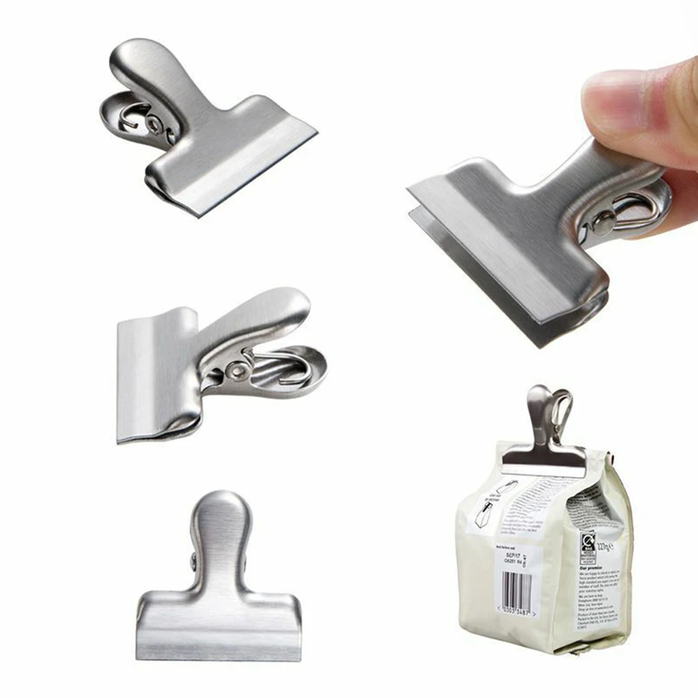 Durable Metal Chip Bag Clips Stainless Steel Kitchen Set Food Chip
