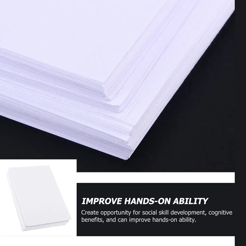 100Pcs 초보자를 위한 고품질 수채화 종이 드로잉 스케치 용지 학생 예술가 부드럽고 미세한 표면 페인팅하기 쉬운 종이