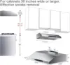 30 Inch Under  900-, 4 Speed Gesture Sensing&Touch Control Panel, Stainless Steel Kitchen Vent 6