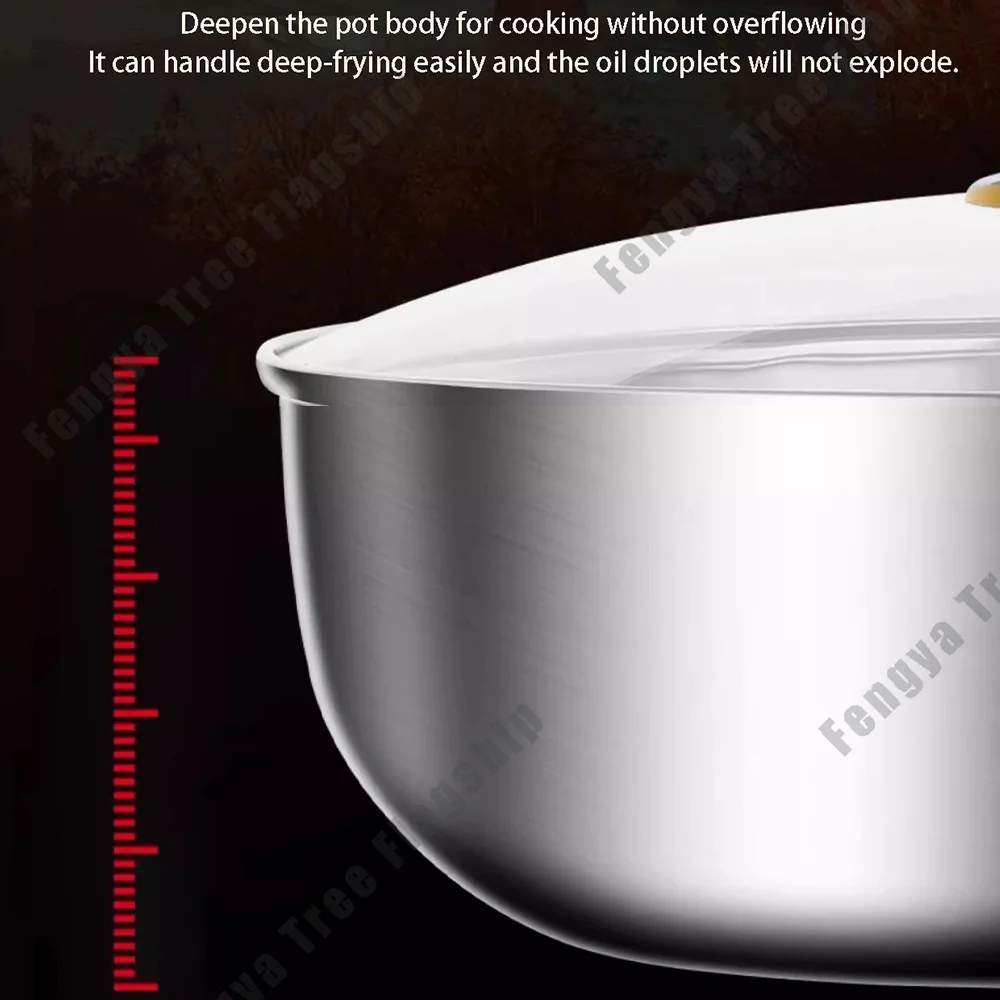 316 Stainless Steel Deep Wok 6
