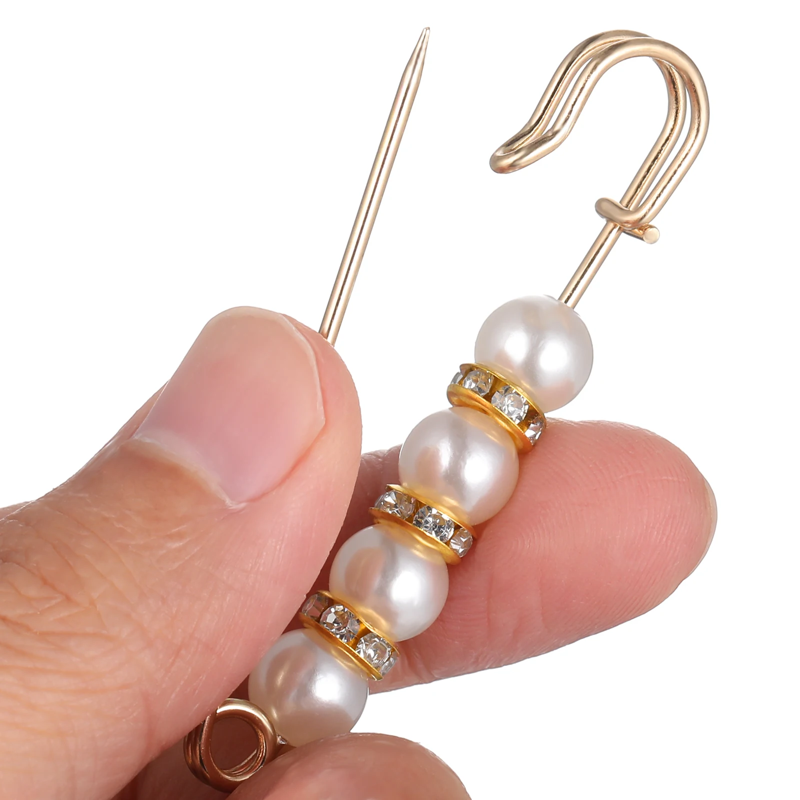 여성용 허리 조임 브로치 10개, 합금 의류 장식 핀, 라인스톤 스웨터 가디건 클립, 스카프 안전 버클 드레스