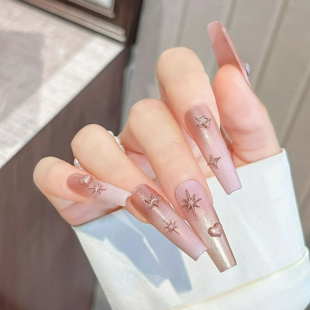 1pc 3D 네일 실리콘 몰드 조각 네일 아트 장식 DIY 하트 스타 펜타그램 네일 템플릿 네일 몰드 매니큐어 장식 도구