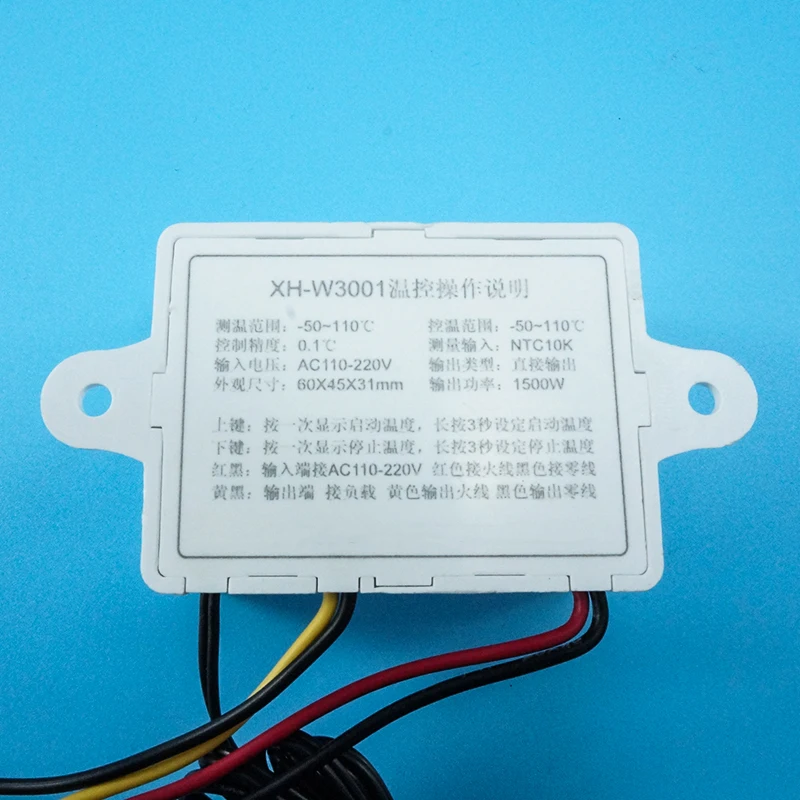 Hot Selling Temperature Controller 110~220V 1500w Xh-w3001 For Incubator Cooling Heating Switch Thermostat Ntc Sensor