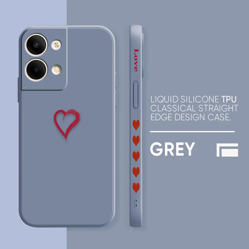 thumbnail image 1 of Case For OPPO RENO 8 7 9 6 7SE 5 4 4SE 4 3 4G 5G PRO PLUS Colour Simple Liquid Silicone Case Simple Lover Line Art, 1 of 5