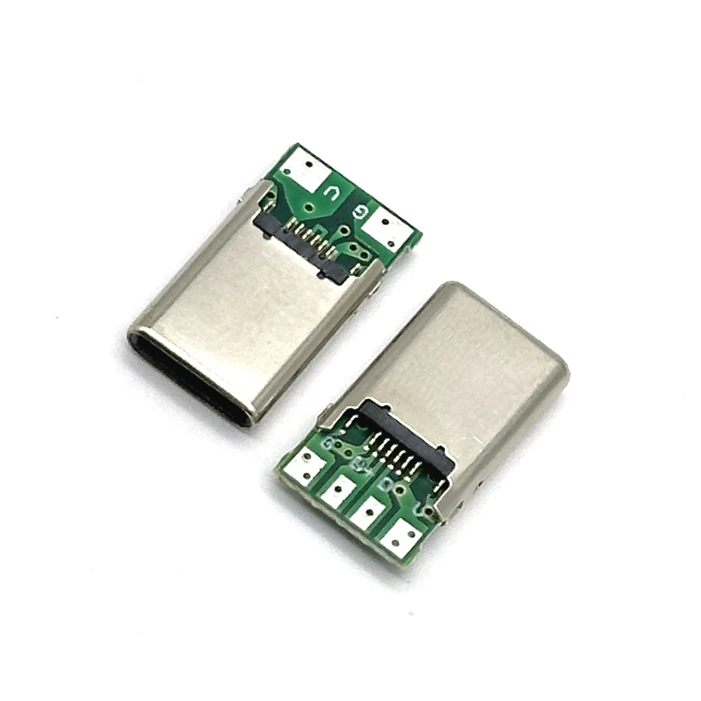 USB 3.1 2Pin 4Pin 유형 c 남성 커넥터 잭 테일 16P usb 남성 플러그 전기 터미널 용접 DIY 데이터 케이블 지원 PCB 보드