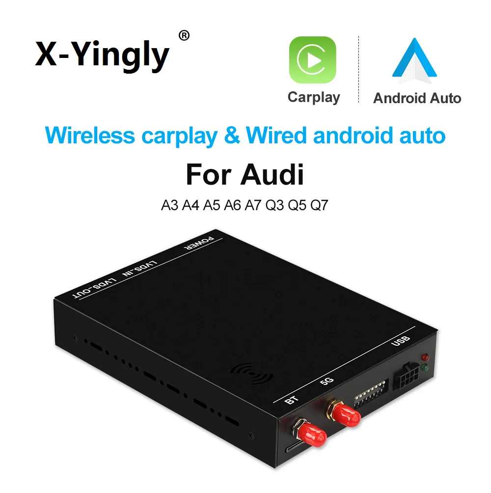 

Беспроводной модуль Carplay Decorder Box для A3 A4 A4L A5 S5 A6 A7 Q2 Q3 Q5 Q7 A1 MMI System Mirror Link USB Android Auto DSP Camera