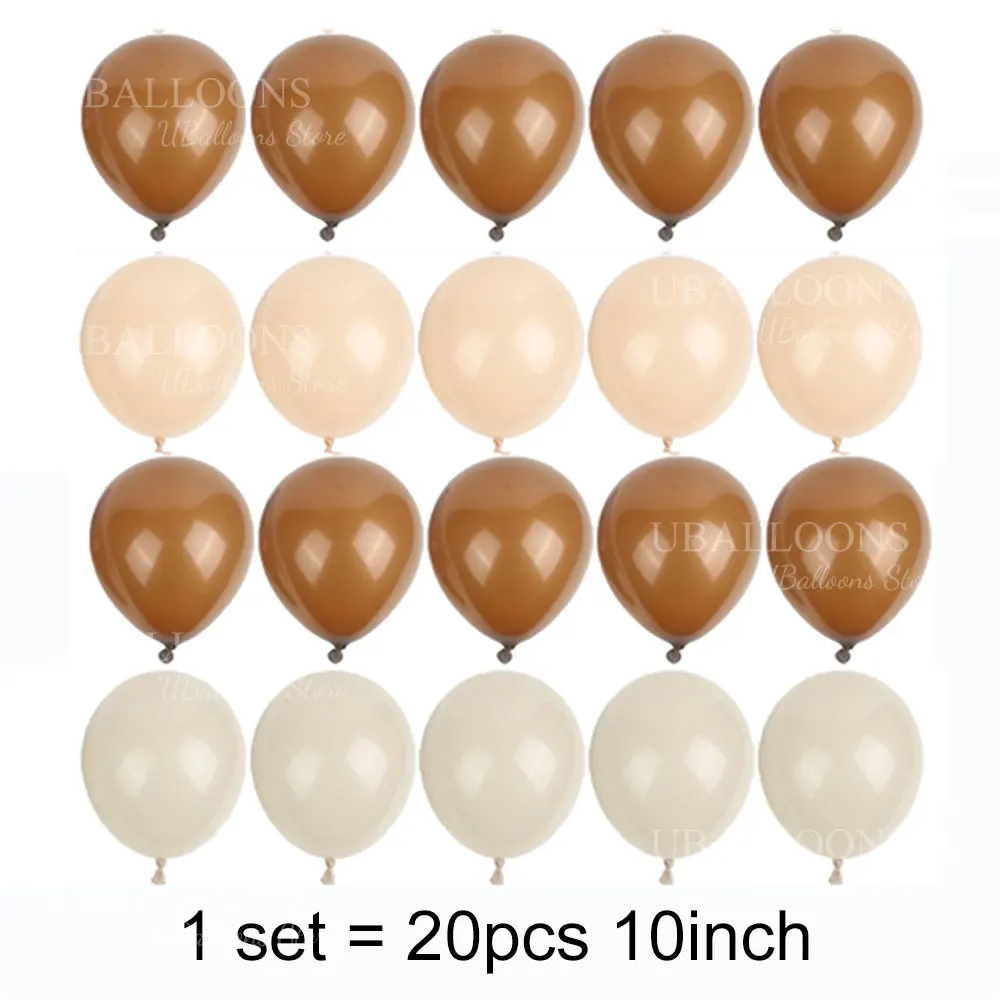 Set Palloncini Beige Per 3 Anni, Numero 3 E Cuori, Decorazioni Compleanno Tono Albicocca E Marrone