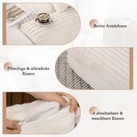 Роскошный шнуровой диван, современный дизайн, 4 подушки, ультра-мягкий и многофункциональный диван-кровать, без сборки, компактный для гостиной — изображение 6