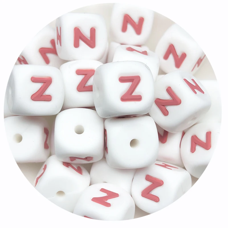 10 Stücke Neue 12mm Baby Silikon Buchstaben Perlen Schnuller Buchstaben Alphabet Perlen Kauen Zahnen Beißringe Pflege Dusche Geschenke BPA freies – Detail 29