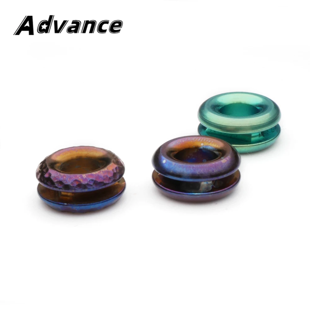 Mini Size Titanium Alloy Ring Bead Paracord Rope Beads Keychain DIY Pendant