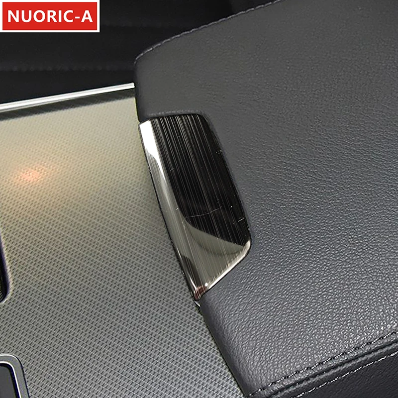 Edelstahl Mittelkonsole Armlehne Box Taste Aufkleber Dekoration Abdeckung Trim Für Audi A6 C8 2019-2022 Auto Styling innen