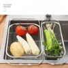 2025 Hot Expandable Cutlery Drying Rack Kitchen Sink Drain Basket Stainless Steel Drain Basket Kitchen Storage Trays 3