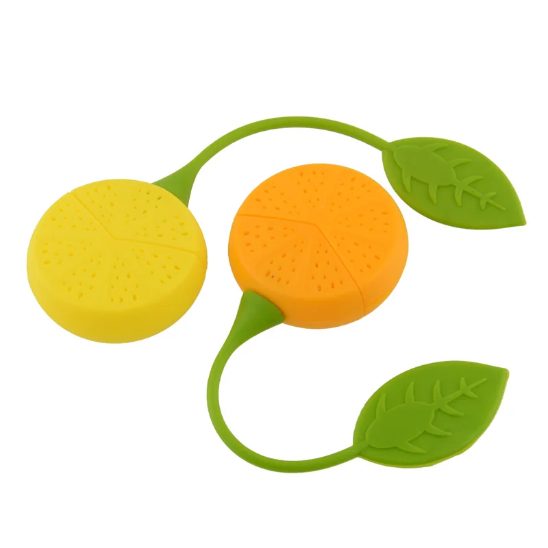 2Pcs Silicone Tea Infuser Reusable Tea Bags Loose Leaf Strainer Cute Lemon Silicone Bag Herbal Spice Filter Accessories